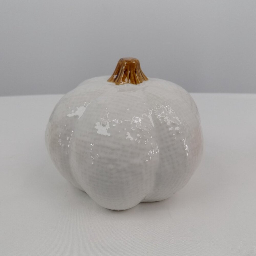 Set of 3 Ashland Ceramic Pumpkins Fall Heirloom Harvest Tabletop Decor New - Picture 8 of 9